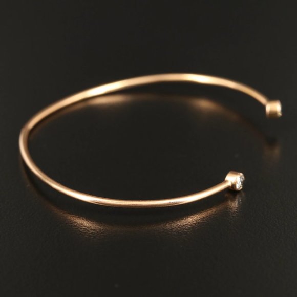 Vanrycke Paris Mademoiselle Else 18k Gold Diamond Cuff Bracelet - Picture 4 of 14